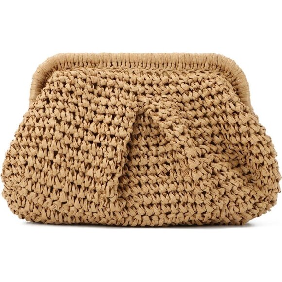 ❤️ Purses for Women Small Woven Dumpling Bag Summer Beach Crossbody Stylish look - Picture 1 of 7